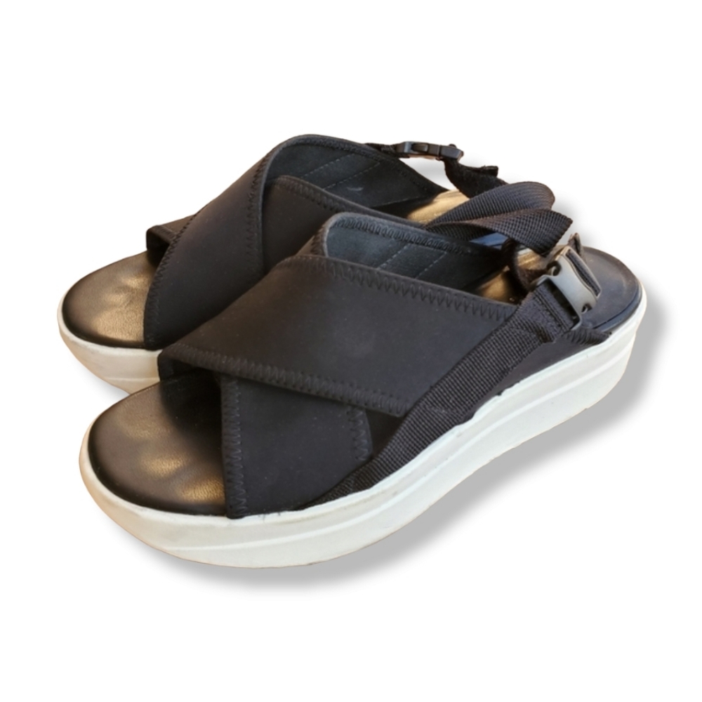 VAGABOND Daria Chunky Platform Sandals 37 Slingback Neoprene CrissCross 7 Wedges - Picture 9 of 13